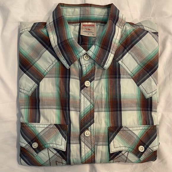 True Religion Other - True Religion Plaid Western Style Shirt Size Medium